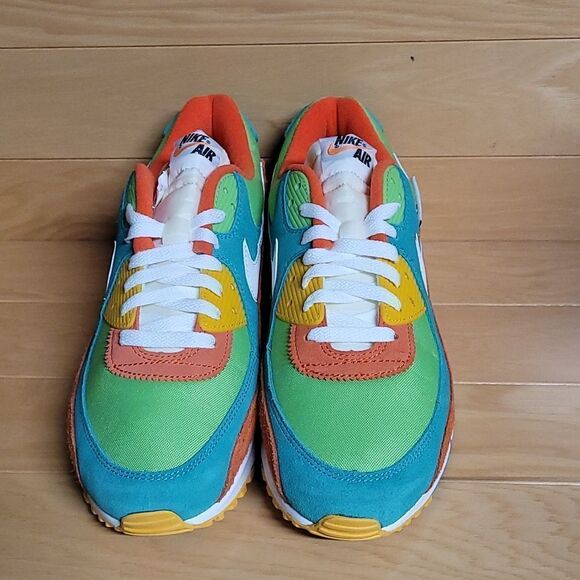 Nike Air Max 90 SE Running Club Roma Green Sail Orange Mens Shoe DC9336-300 - Picture 7 of 15